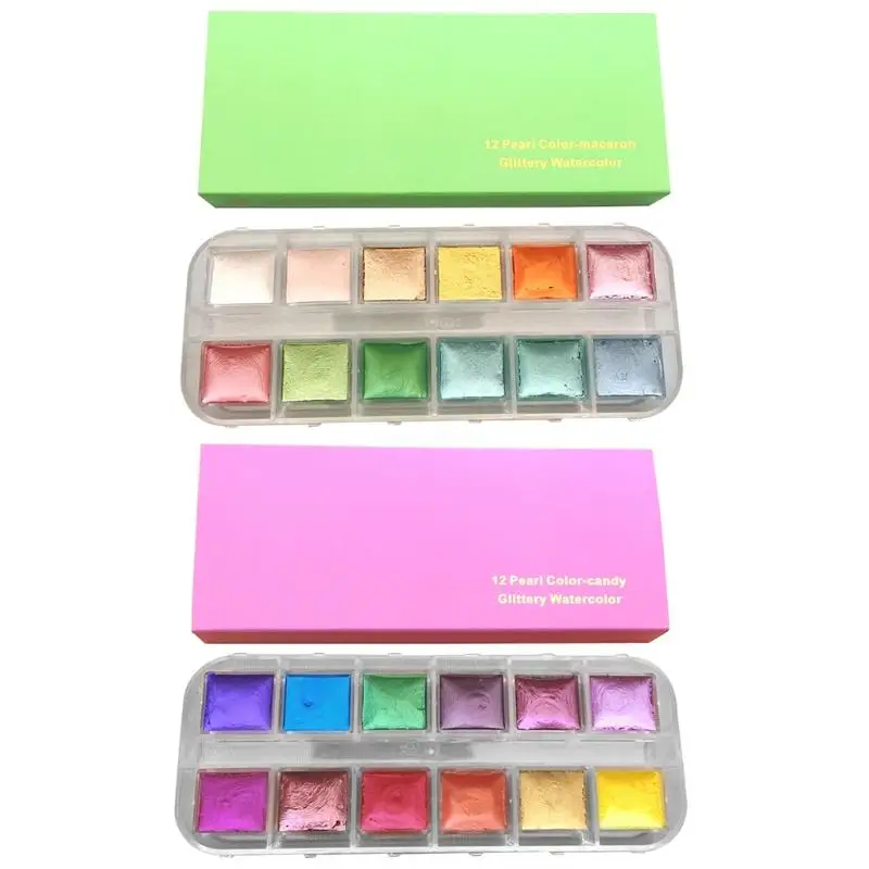 

12 Color Watercolour Paint Set Professional Watercolor for Painting Art Supplies Dropship