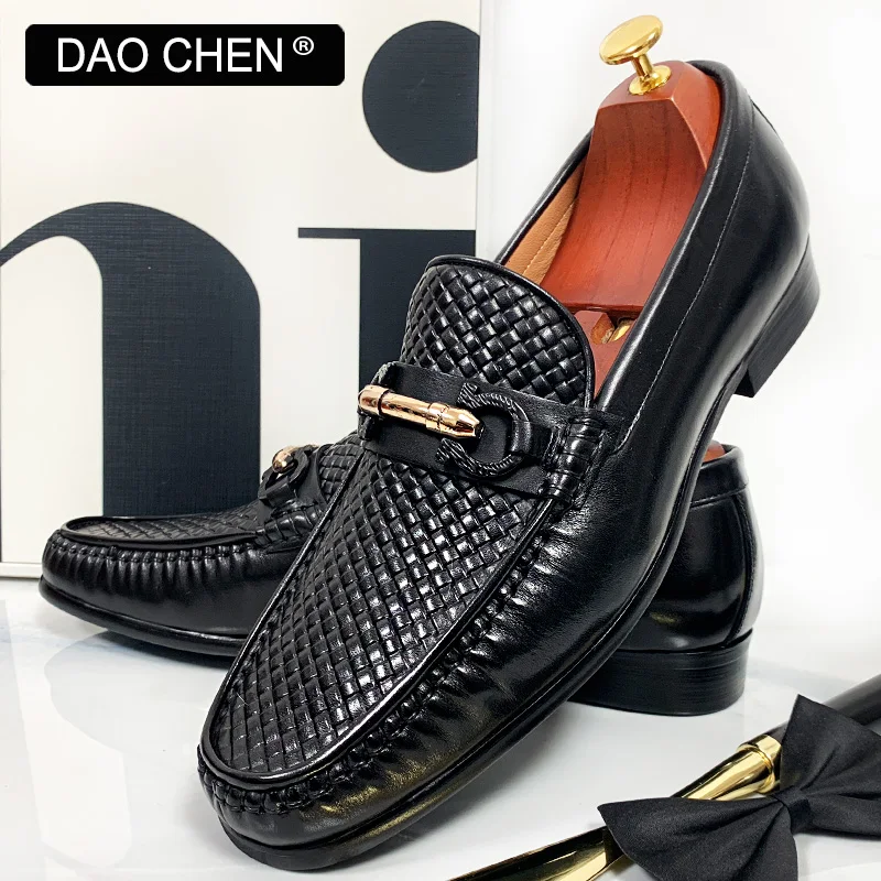 Luxury Men Loafers Shoes Leather Loafer Slip On Man Casual Shoe Wedding Dress Summer Shoes