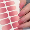 Semi-cured Gel Nail Stickers Solid Color Nail Semi-baked Tips Full Paste Nail Decals UV Lamp Need 2