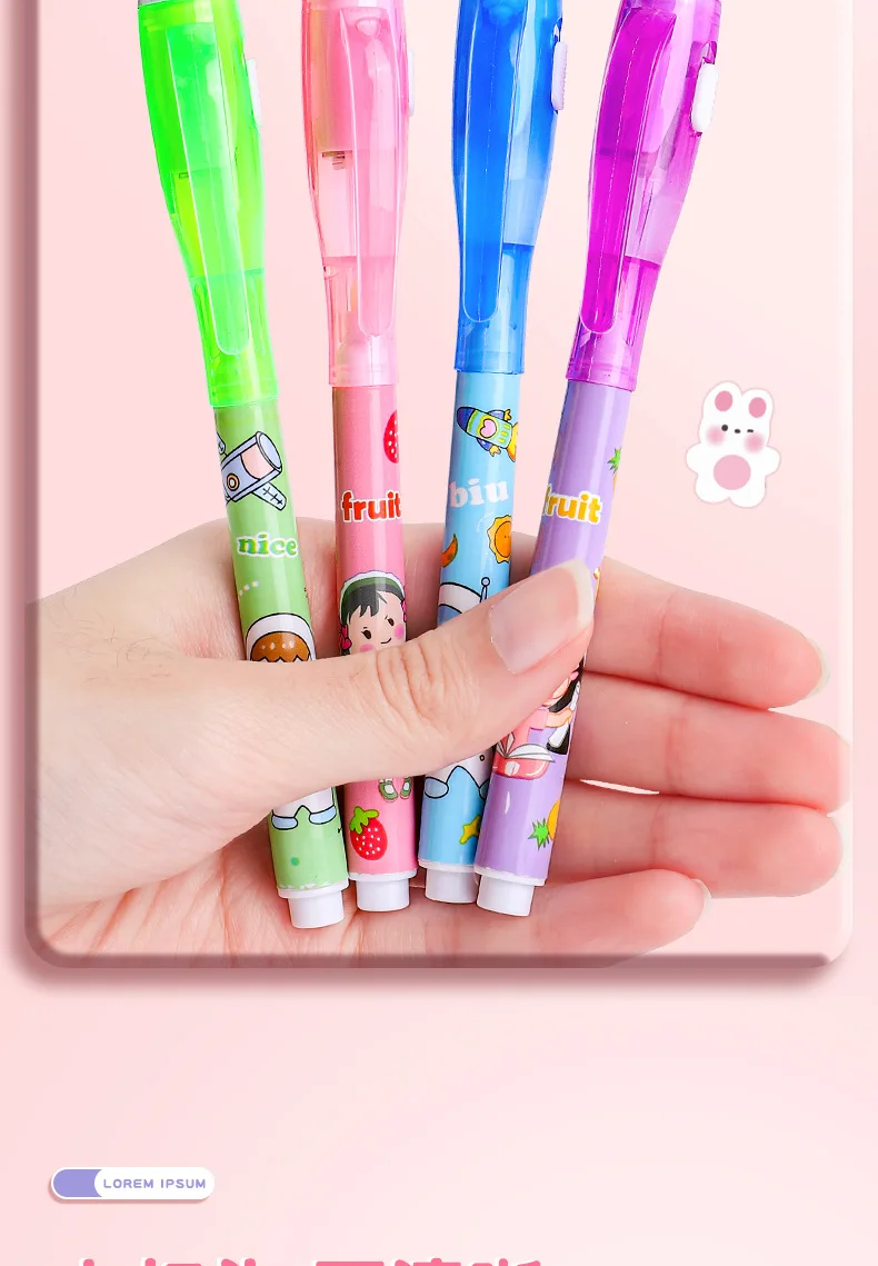 3/6 Stück unsichtbarer Tintenstift, Spionagestift mit UV-Licht, magischer Marker für geheime Nachricht, Schatzbox-Preise, Partygeschenke für Kinder – Detail 6