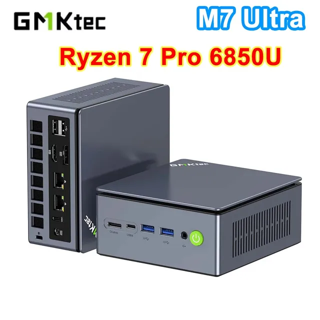 GMKtec NucBox M7 Ultra Mini PC AMD Ryzen 7 PRO 6850U Windows 11 Pro DDR5 32GB 1TB SSD WFi6 BT5.2 RJ45*2 2.5G LAN Gaming Computer 1