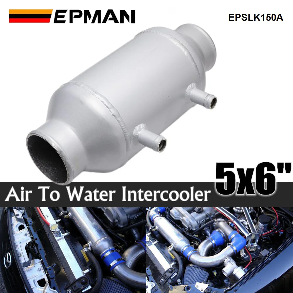 EPMAN Barrel Cooler Water To Air Charge Air Cooler Intercooler Kit 5" x