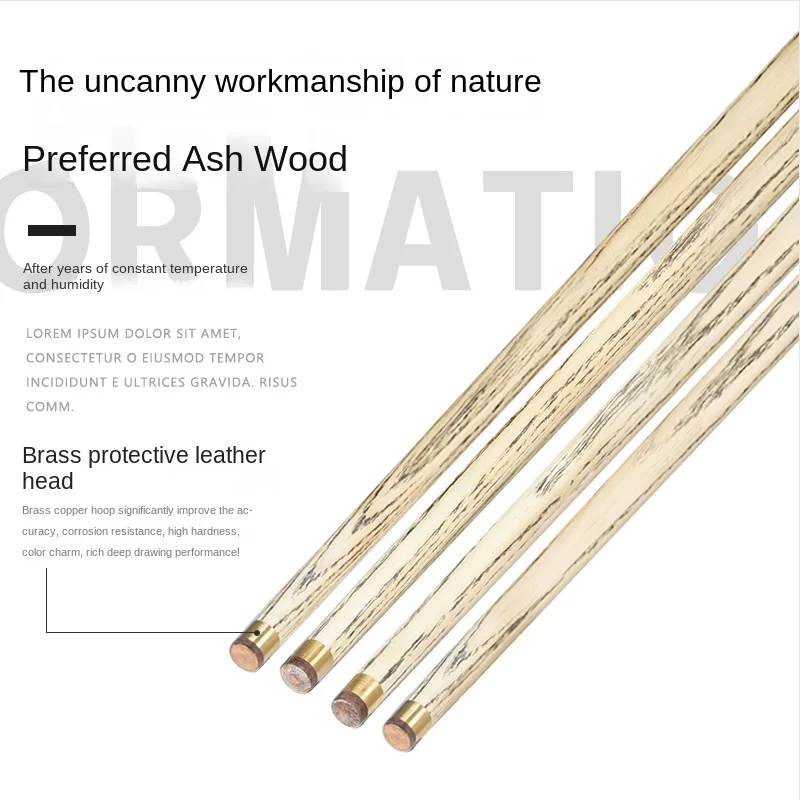 SMALL HEAD BALL ROD Ashwood 3/4 Split Beginner Snooker 10MM G-03 billiard shaft