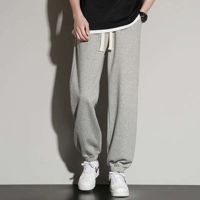 Spring Sports Pants Sweatpants Baggy Joggers Solid Color Cotton Korean Neutral Loose Outdoor Haren PantsJogger Fitness Trousers