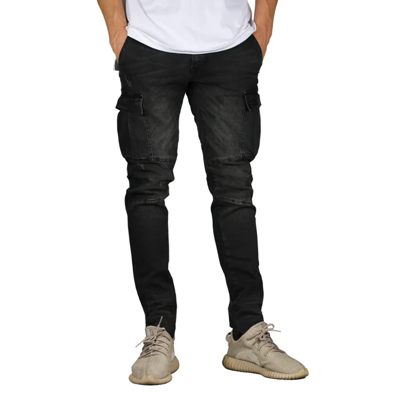 

High Quality Men's Jeans Multi-pocket Cotton Stylish Men's Pants Size 29-36