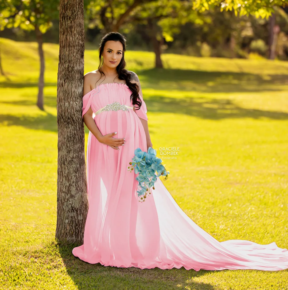 Maternity Photography Dress for Photo Shoot Pregnant Woman Maxi Dress