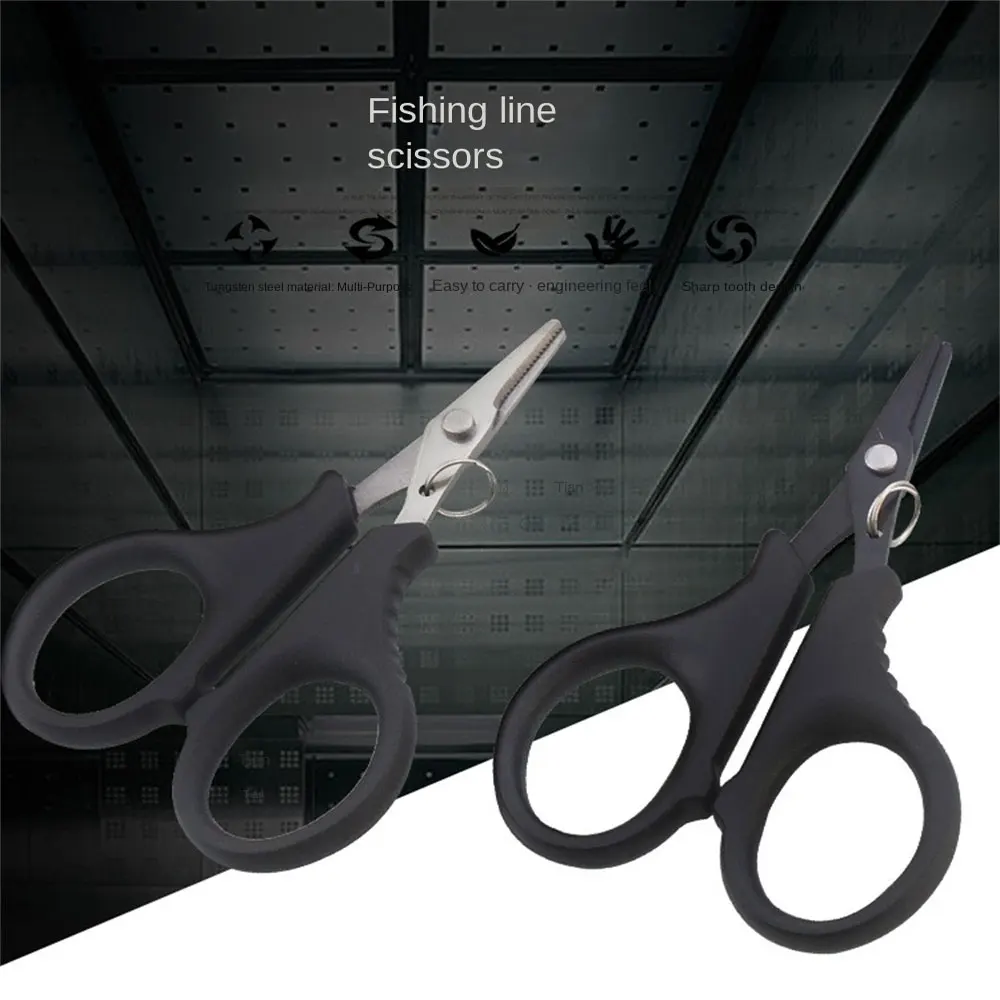 ALASICKA 1PCS Stainless Steel Fishing Scissor Portable Scissor Plier Cut PE  Line Braid Line Cutter Plies Carp Fishing Tools
