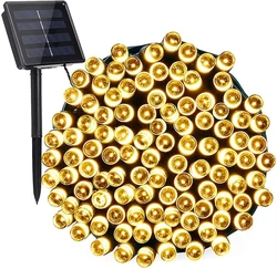 Enchanting LED Solar String Lights - 300LED, 8 Modes, Waterproof Outdoor Fairy Lights - 22M 200LED 800mAh (Warm)