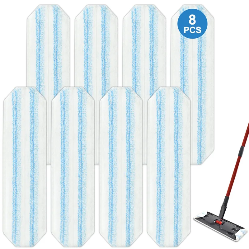 ABBK-Mop Pads Replacements For O Cedar H2pro K Microfiber Mop Pads For O Cedar H2pro Reusable And Washable 8 Pcs
