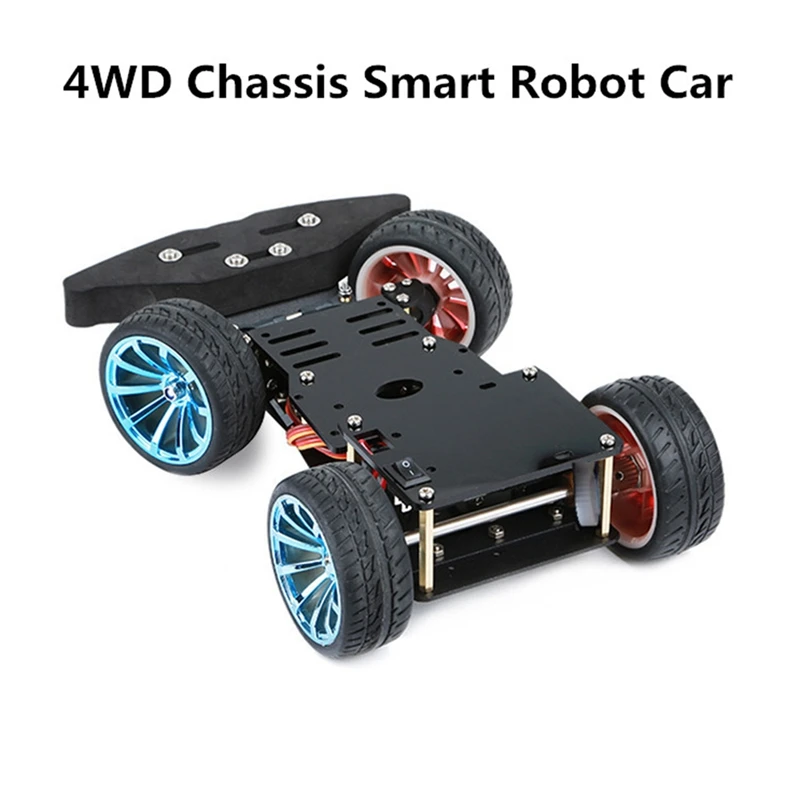 

4 колеса DIY сервопривод Робот автомобиль 4WD шасси Смарт Автозапчасти для Arduino Автомобильная платформа с металлическим сервоподшипником комплект Шестерня управления