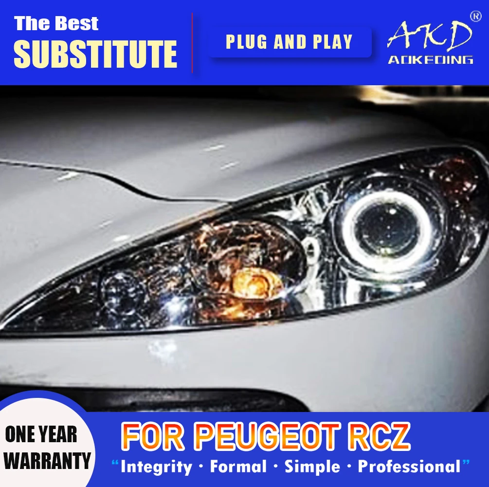 AKD Head Lamp for Peugeot RCZ LED Headlight 2010 2015 Headlights RCZ