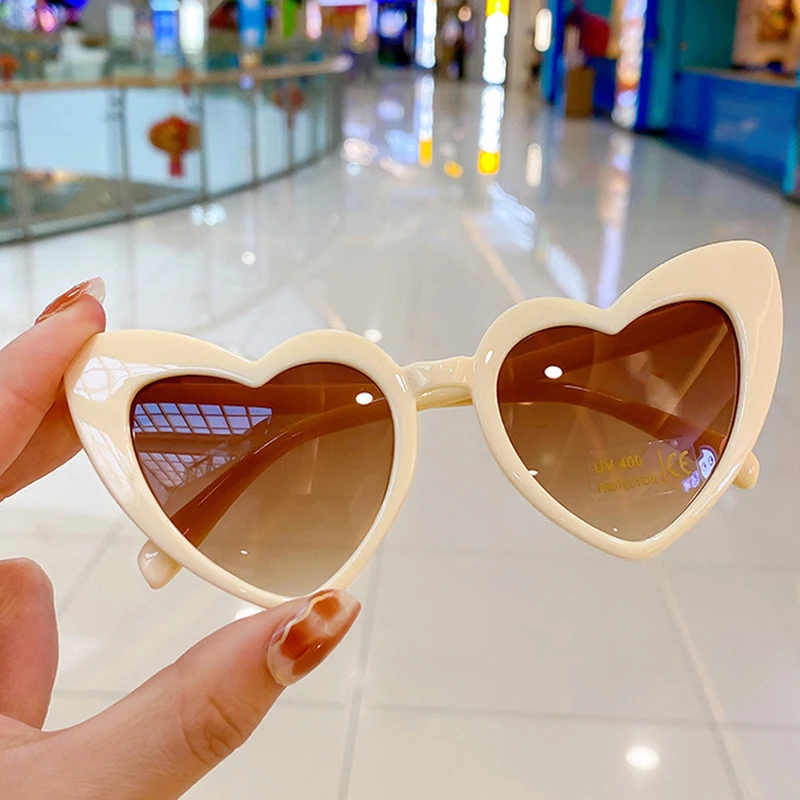 2023 New Kids Cartoon Heart Suower Sunglasses Girls Boy Children Outdoor Round UV400 Sun Glasses Fashion Kids Sunglasses_voghion.com