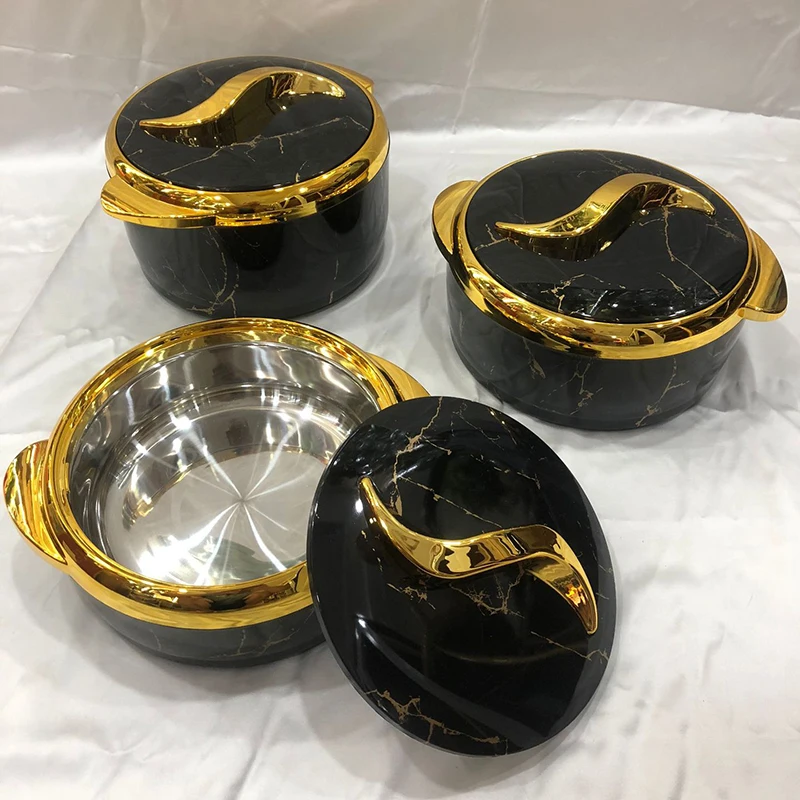 1.5/2/2.5L 3pcs Set Insulation Pot Food Warmer Thermal Insulated Hot Pots Heat Preservation Pot Ramadan Event Lunch Box
