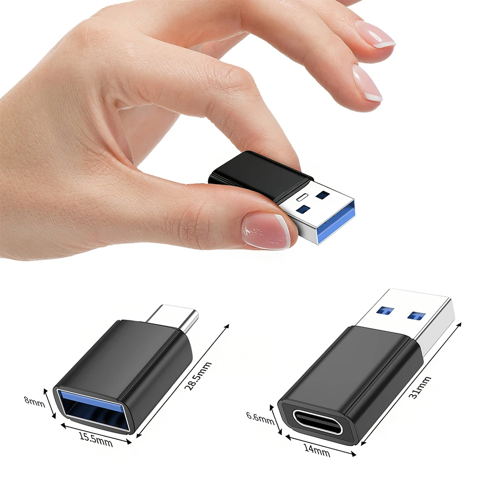 USB3.1 C/A 남성-여성 OTG 어댑터 IOS 15-17 용 데이터 전송 커넥터 안드로이드 폰 노트북 맥북 충전 변환기