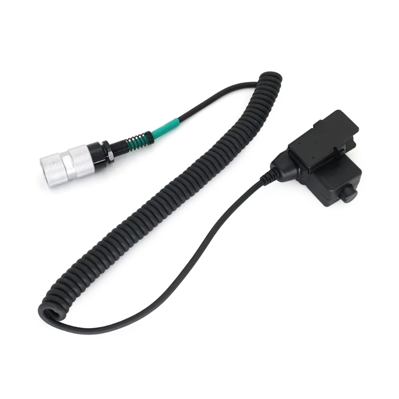 

U94 PTT Adapters Push to Talking PTT Cable for PRC152 Radios 6 Pin Plug WalkieTalkie Headsets Adapters Dropship