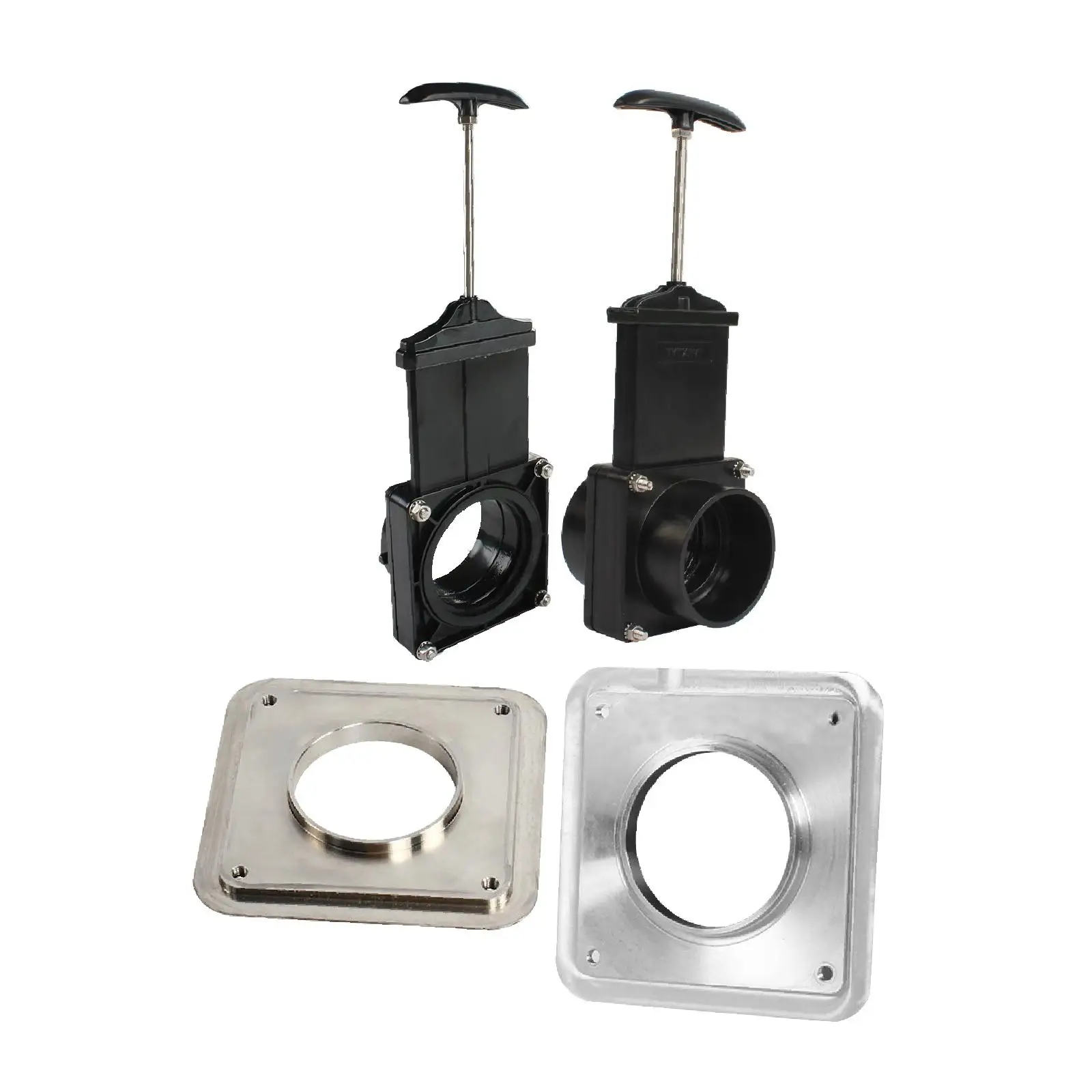 Generic RV Waste Valve Assembly Waste Dump Gate Valve, High Performance Easy