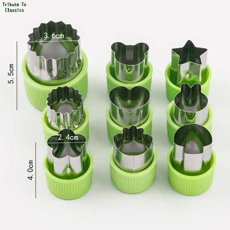Star Heart Shape Vegetables Cutter Plastic Handle Portable Cook Tools  Stainless Steel Fruit Cutting Die Kitchen Gadgets