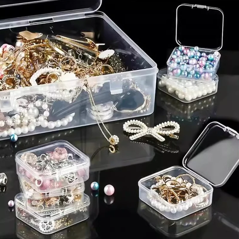 Transparent Independent Packaging Box Small Bead Organizers Plastic Storage Cases Mini Clear Bead Storage storage boxstorage containerplastic storage box