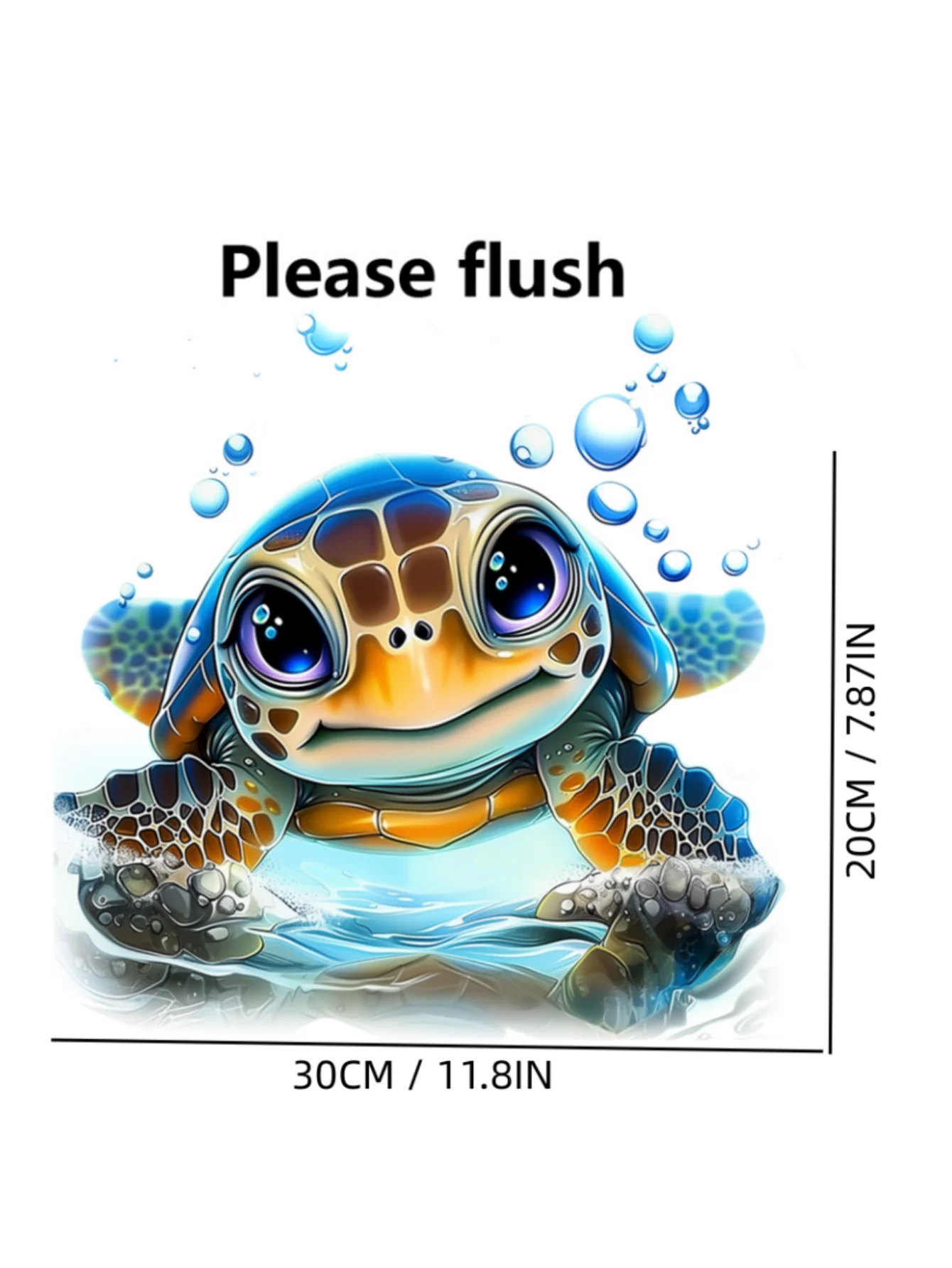 Cartoon Cute Turtle Toilet Stickers Bathroom Toilet Self-Adhesive Stickers