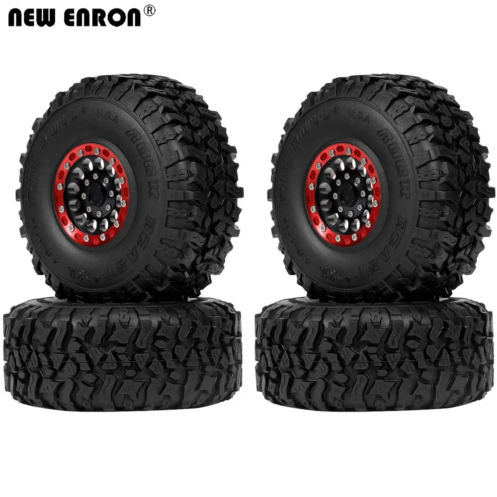 

NEW ENRON 1.9" Metal Beadlock Wheel Rim & 120mm Tire 4P for 1:10 RC Crawler Traxxas TRX4 AXIAL D90 SCX10 TF2 Tamiya CC01 YIKONG