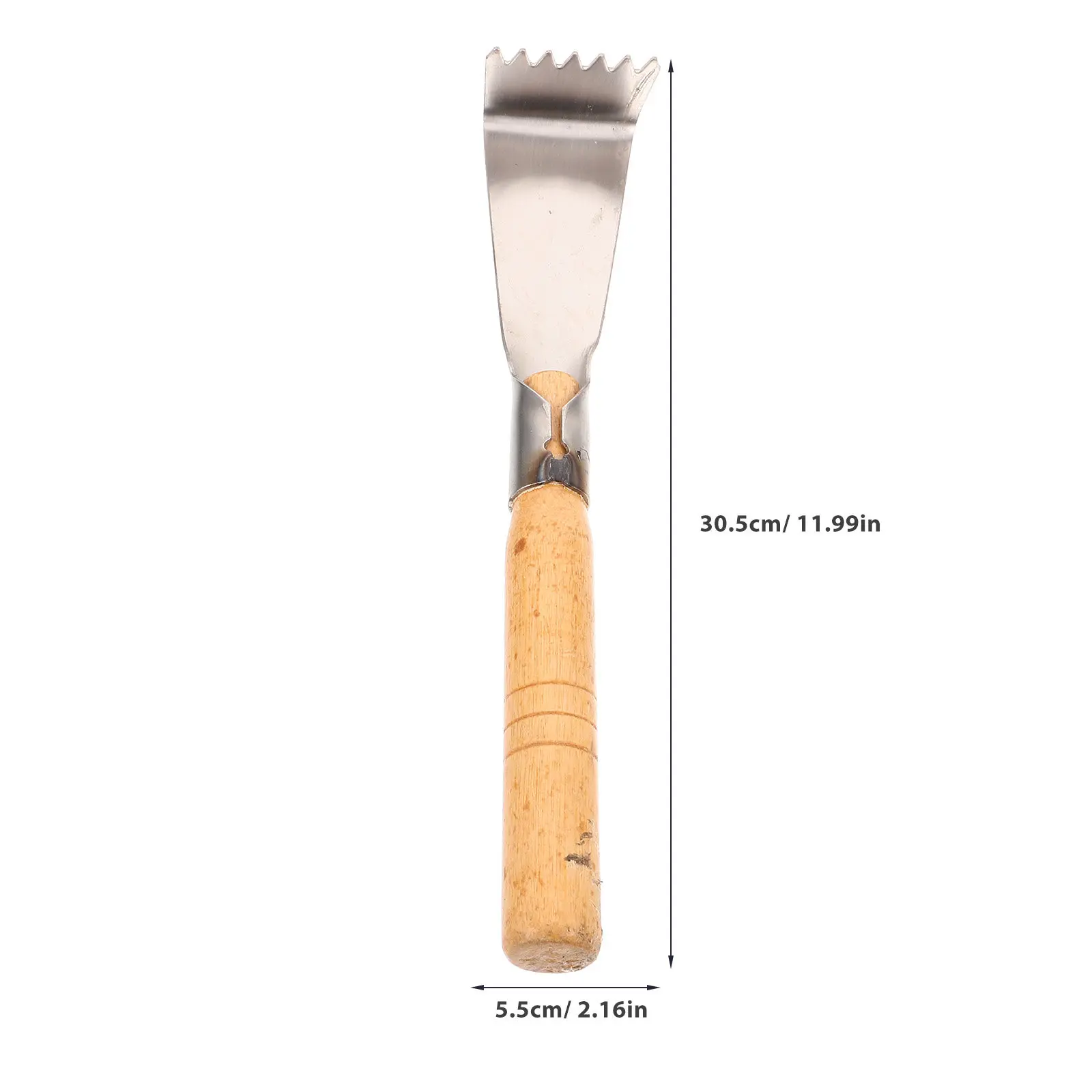 나무 손잡이 정원용 삽 스테인리스 스틸 톱니형 채소 파종용 삽 작은 손삽 정원 가꾸기 심기 이