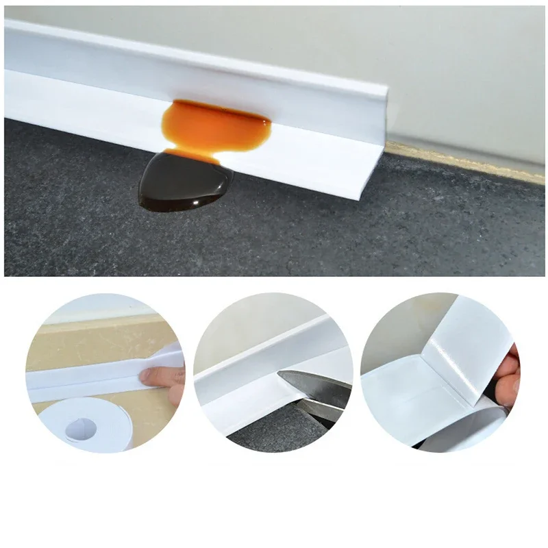 Shower Bath Sealing Tape Strips PVC Self Adhesive Waterproof Wall Sticker for Bathroom Kitchen Seal Caulk Strip Sink Mold Proof wall stickers,self adhesive stickers,waterproof tape,waterproof wall tape