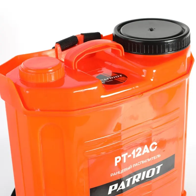 Распылитель аккумуляторный PATRIOT PT-12AC (Объем бака 12 л, т свинцово-кислотная батарея 12 В, 8 Ач, крепления для ремня)