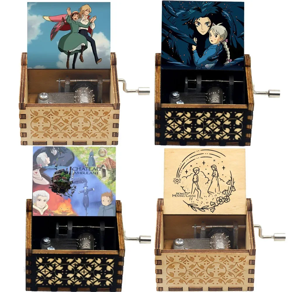 Music Box carousel music box Merry Go Round of Life Wooden Hand Cranked Anime Theme