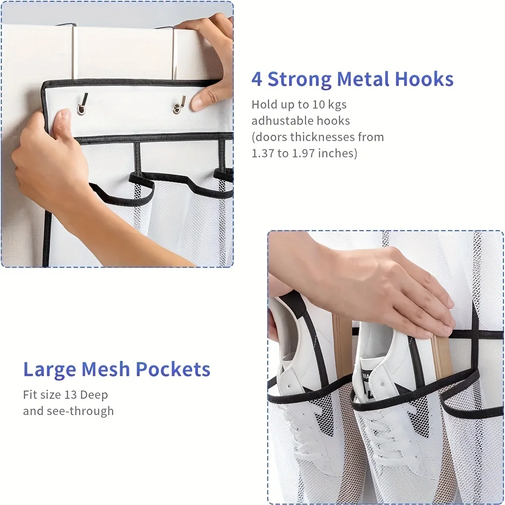35-Pocket Extra-Large Over-the-Door Storage Organizer with 4 Sturdy Metal Hooks, Durable Fabric Hanging Bag for Crafts 5