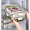 1PC PET Preservation Box with Lid and Handle Divided Serving Tray Refrigerator Frozen Storage Box Kitchen Seasoning Containers 1