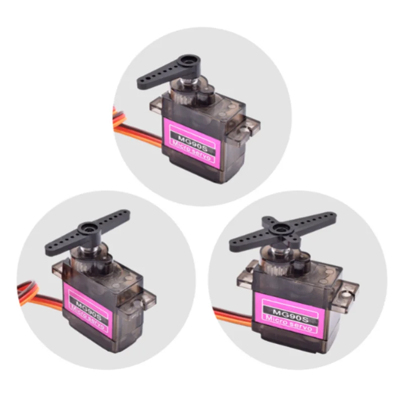 1/2/4pcs MG90S Micro Servo Motor Metal Gear Analog RC Servomotor 180 360 For Car Arduino Robot Helicopter Aircraft Toys 5