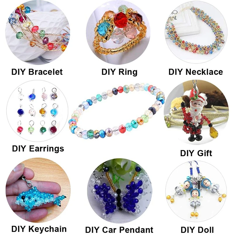 Blue Multicolor Rondelle Austria Faceted Crystal Glass Beads for Jewelry Making 5