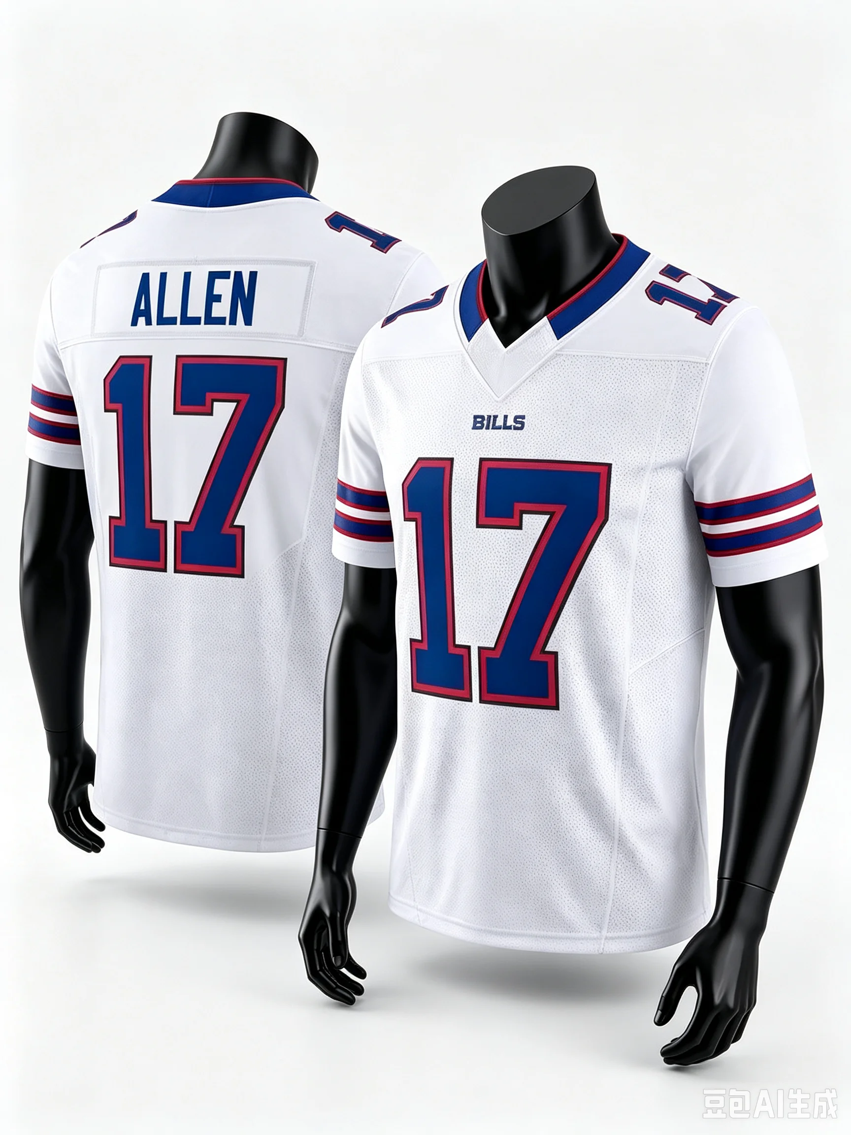 2026 Bills Josh Allen 17 # Fußballtrikot, 3D-Druck Rugbytrikot, Herren Sommer-Trainings-Atmungsaktives Schnelltrocknendes Trikot