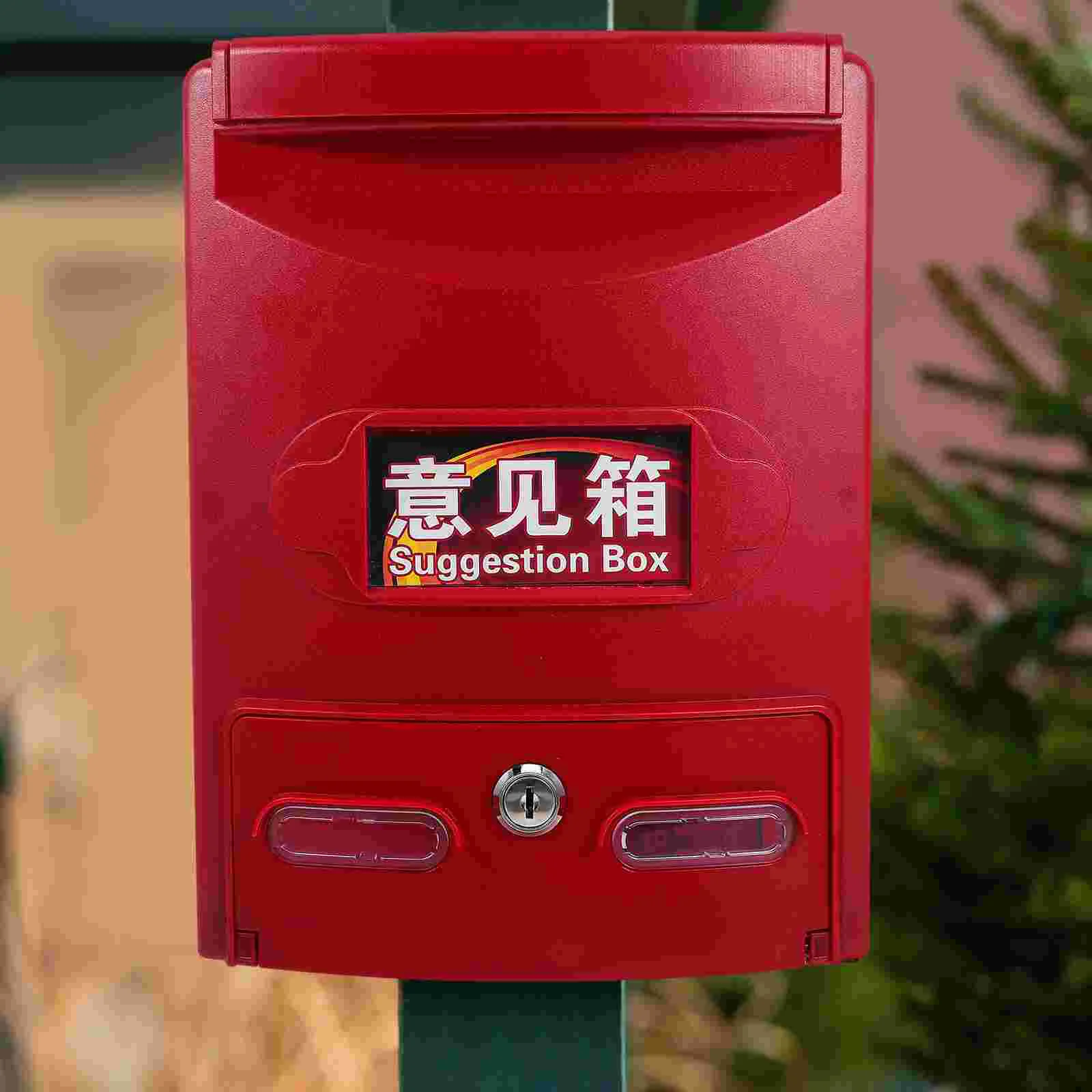 Wall Mount Mailbox With Lock Versatile Box Secure Storage Modern Garden Letter Slot Door Post Home Durability Plastic Mailboxes