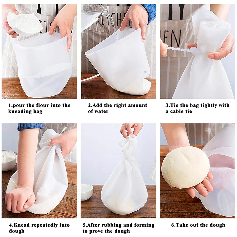 Silicone Kneading Dough Bag Kitchen Flour Mixer Bread Pastry Pizza Bakeware