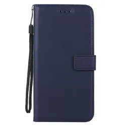 Vintage Leather Book Flip Wallet Phone Case with Card Slots - P21E Design for LG K8 2017 EU (Dark Blue)