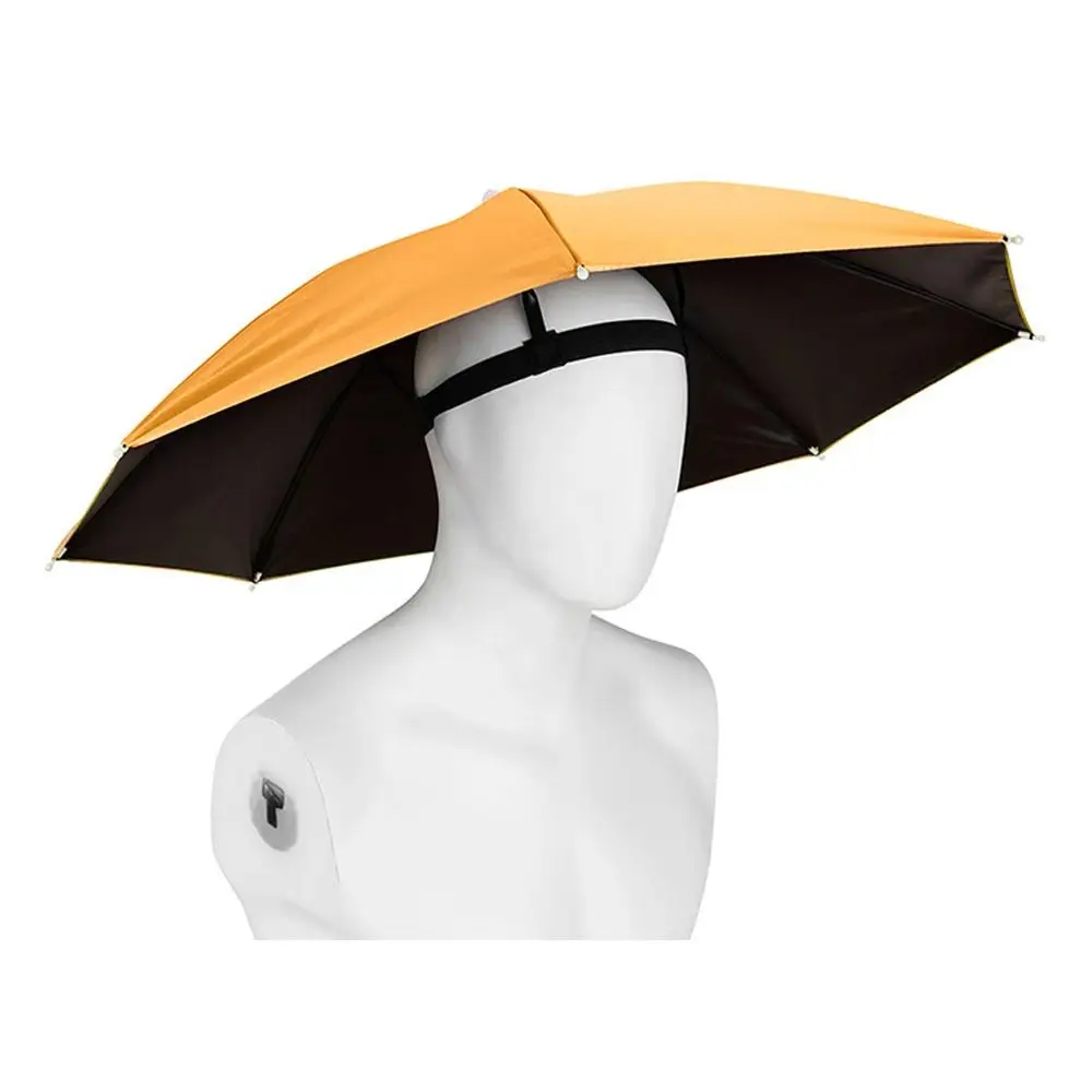 Foldable Windproof Umbrella Hat - Portable Outdoor Sunshade & Rain Gear