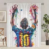 Various Football Number 10 Players -2 pieces - Printed curtains, 100% polyester, suitable for home decor (excluding poles) 4