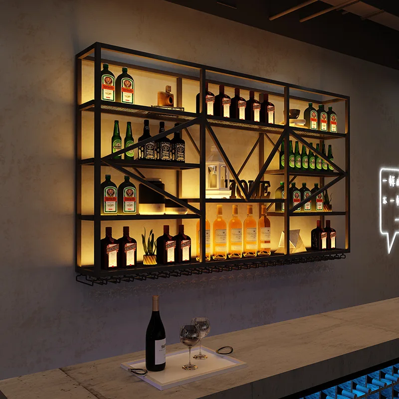 Restaurant Equipment Shelves Furniture To Assemble Coffe Bar Organizer Cabinet Liquor Kitchen Storage & Organization Drinks Shop