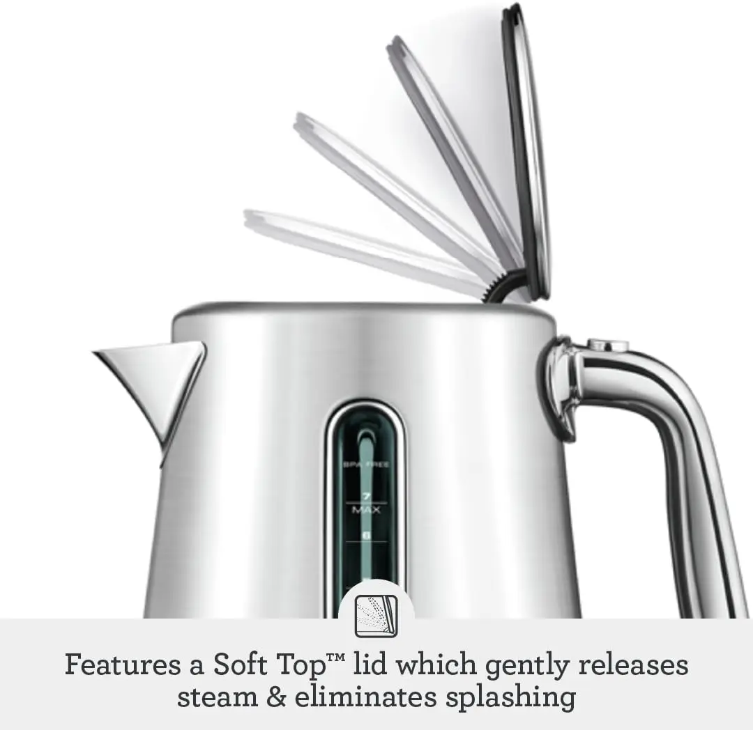 the Smart Kettle&trade; Luxe Electric Kettle, BKE845BTR, Black Truffle，Cordless jug featuring 360&deg; multi-directional base with cord