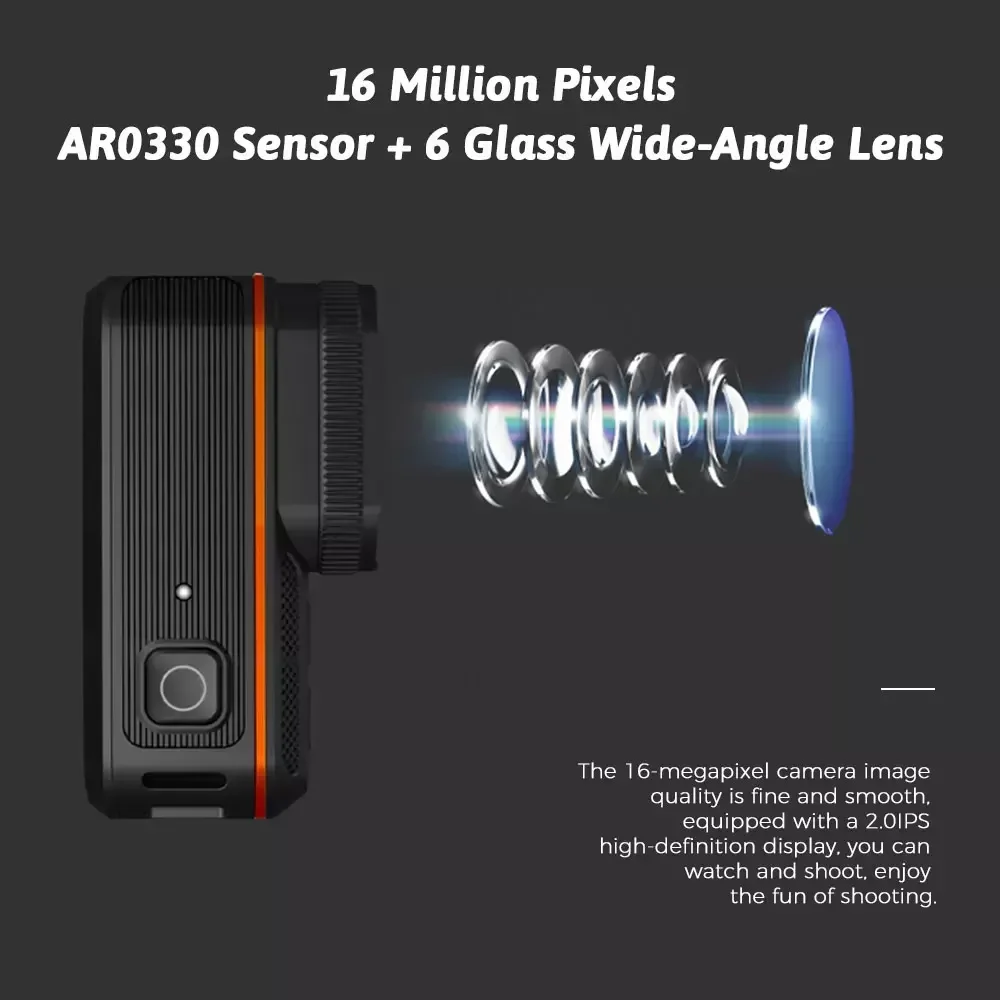 4K HD 60FPS Mini Camera Wifi Outdoor Sport 170° Wide Angle Action Kam Waterproof
