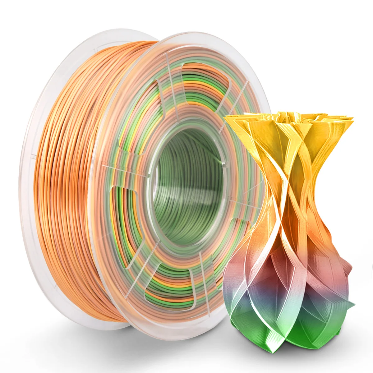 3DSWAY 3D Printer Filament PLA Consumables 1kg 250g 1.75mm Silk Tri-color  Multi-color PLA Rainbow Gradient Material silk