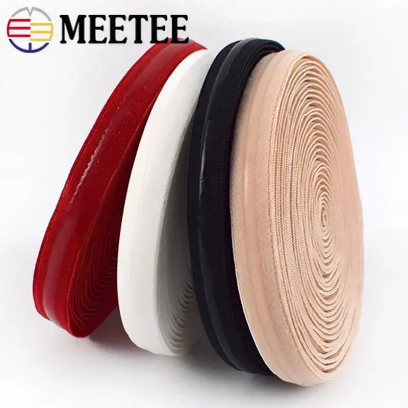 

5/10/20M Meetee 8-25mm Elastic Band Transparent Silicone Non-slip Rubber Bands Underwear Bra Stretch Ribbon Sewing Tape