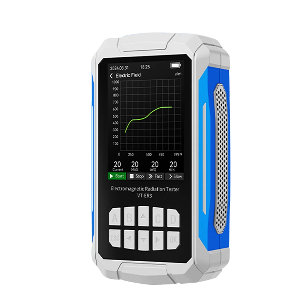VT-ER3 2.8" TFT 5-in-1 Electromagnetic Radiation Detector for RF/Electric/Magnetic Field Strength, Temperature & Humidity