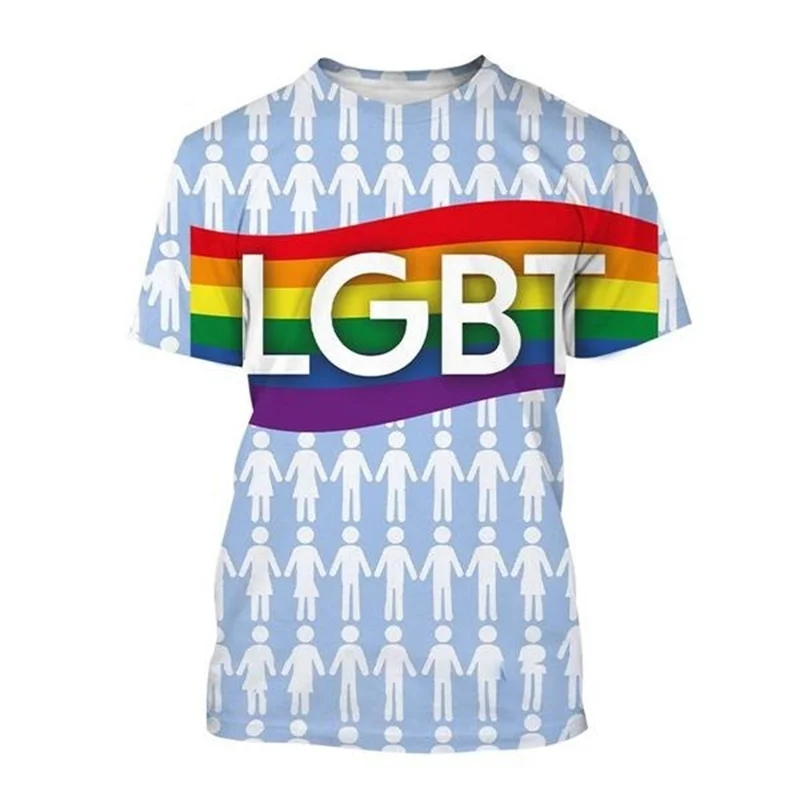 

3D Print New LGBT Rainbow T-shirt Men Women Short Sleeve Fashion Summer T Shirt Casual Streetwear Tops LGBTQ Tees Clothing