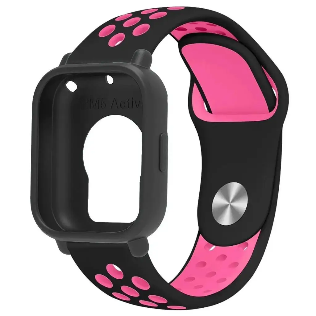 Two-Tone Breathable Sports Silicone Band with Soft Hollow Protector