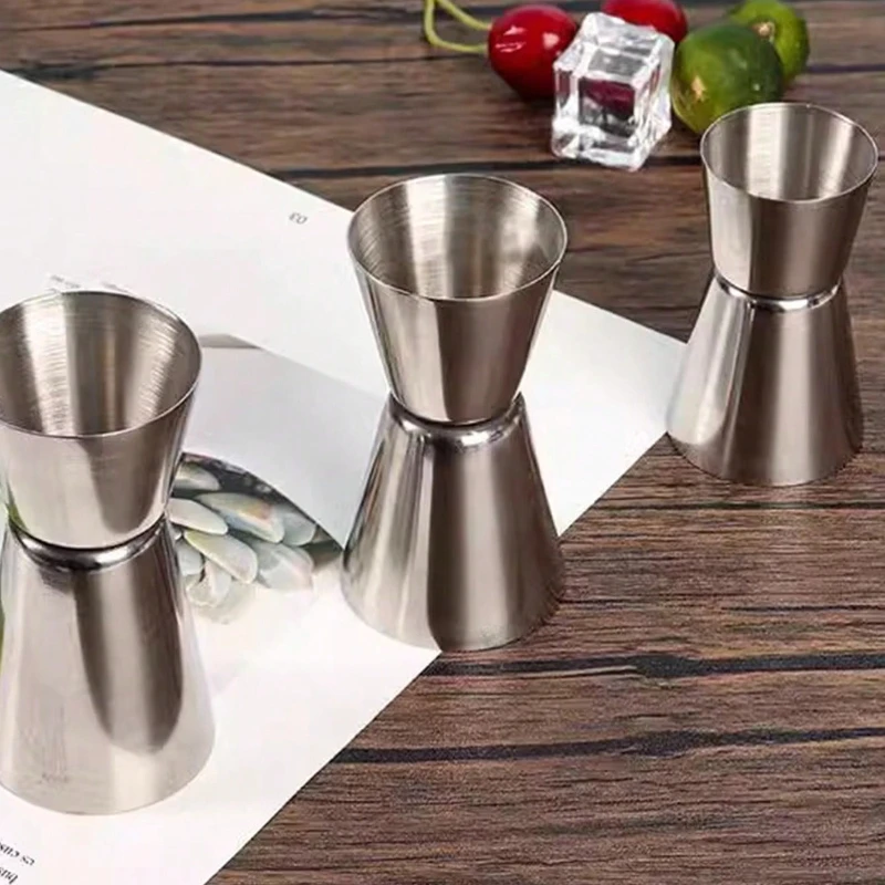 3pcs Thick Double Walled Stainless Steel Shaker Perfect Bar with Double-sided Party Silver Chef Assistant for Practical  Use