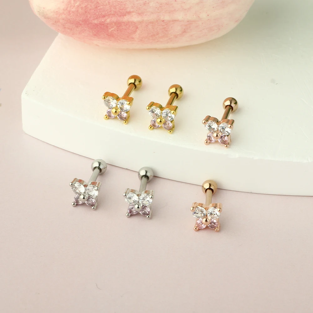 Wholesales Fashion Stud Earring Punk Rock Stainless Steel Ear Nail Women Men Cartilage Helix Tragus Earring Piercing Earring Bod