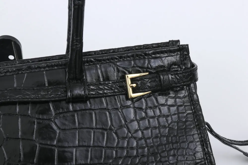 Genuine crocodile leather handbag