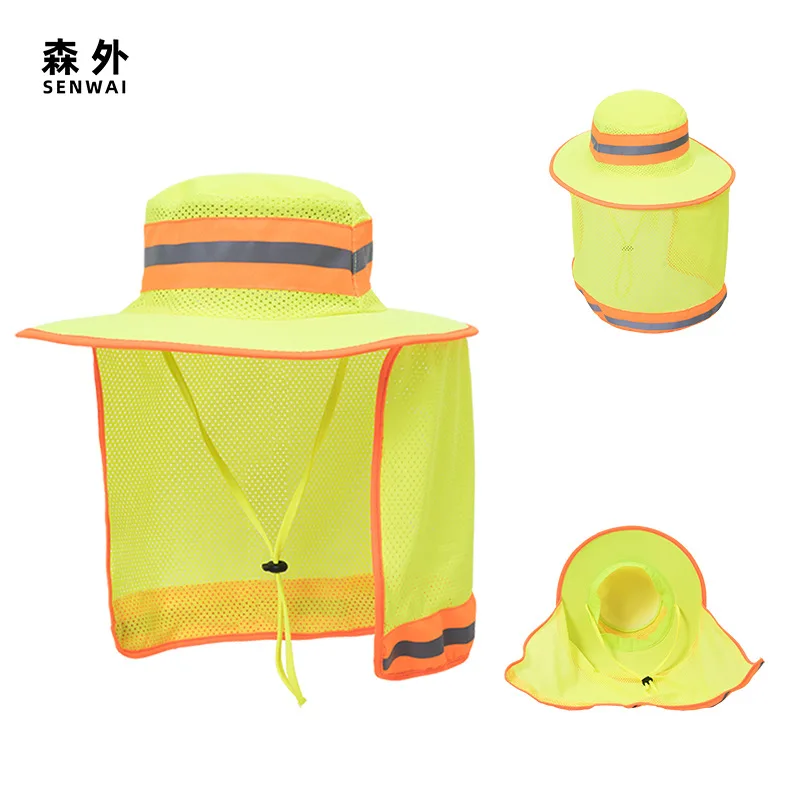 High Visibility Reflective Hat Bulk Safety Bonnie Men Work Sun Cap